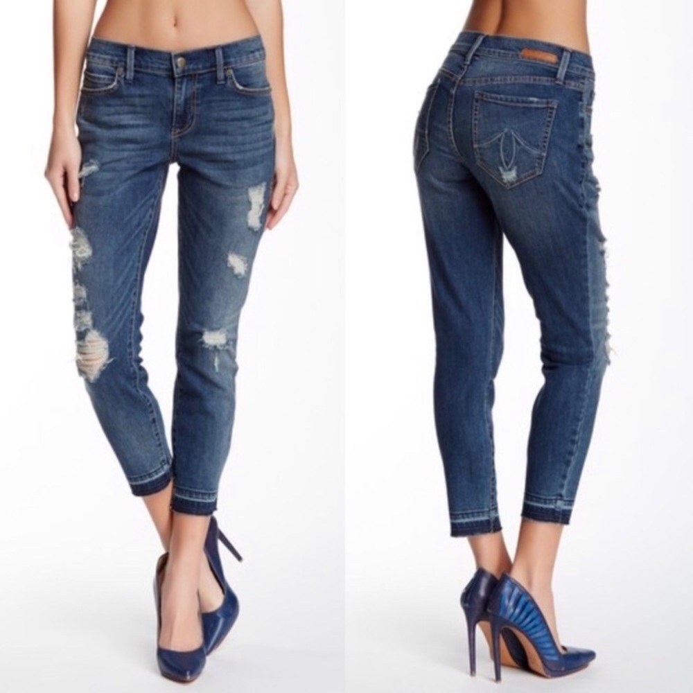 NWT Level 99 Aubrey Released Hem Skinny Jeans 25P